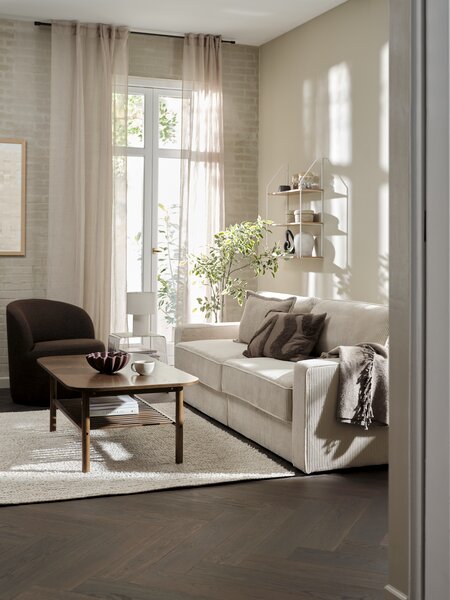 Modulbäddsoffa SJELLE 3-sits med armstöd beige