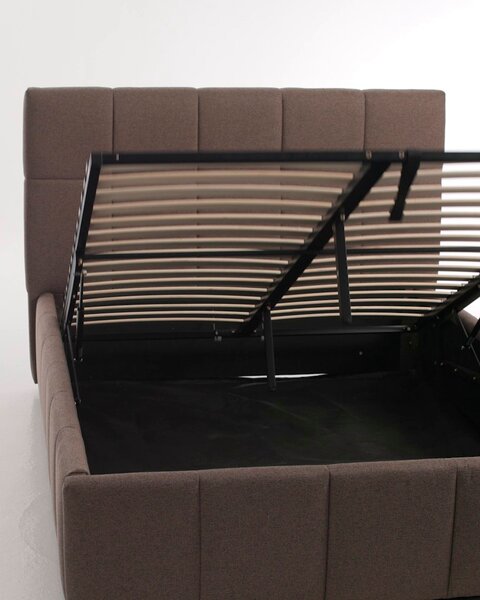 Postelový rám VEMMELEV s úlož. prostorem 180x200 tm. písková