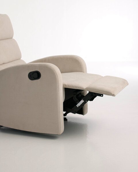 Recliner NAKSKOV beige fabric