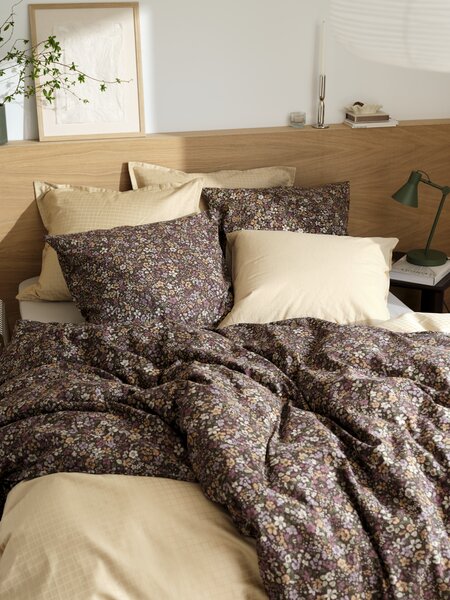 Satin-Bettwäsche INGEBORG 160x210 blasses Khaki
