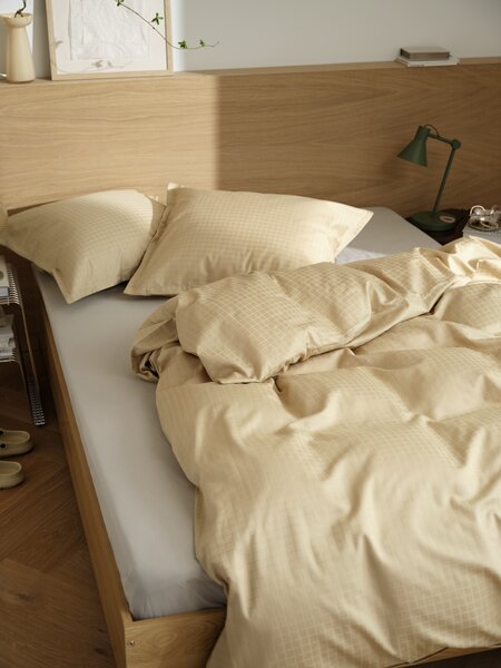 Satin-Bettwäsche INGEBORG 160x210 blasses Khaki
