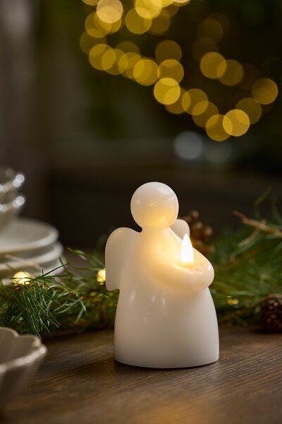 LED candle PRASEM D7xH12cm white