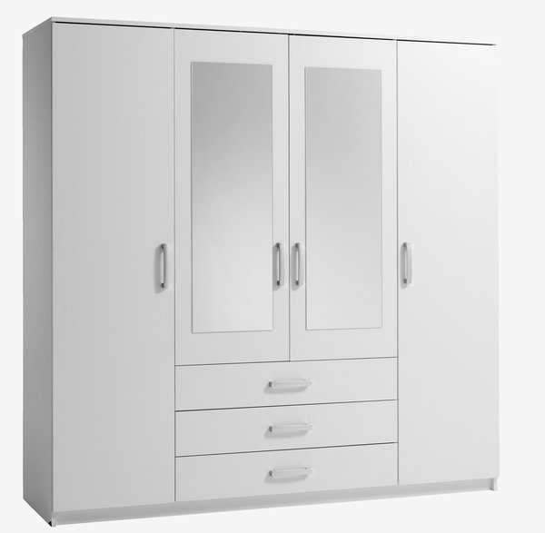 Armoire VELLERUP 200x200 combi blanc