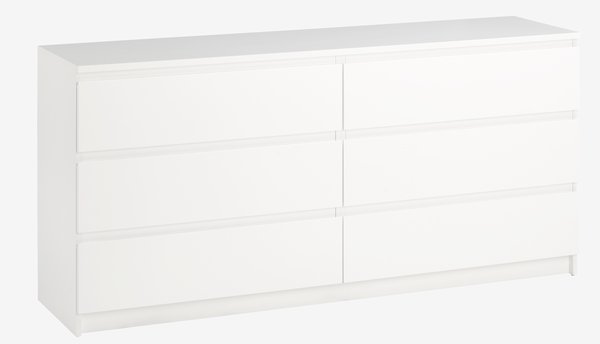 Commode TANGBJERG 3+3 lades wit