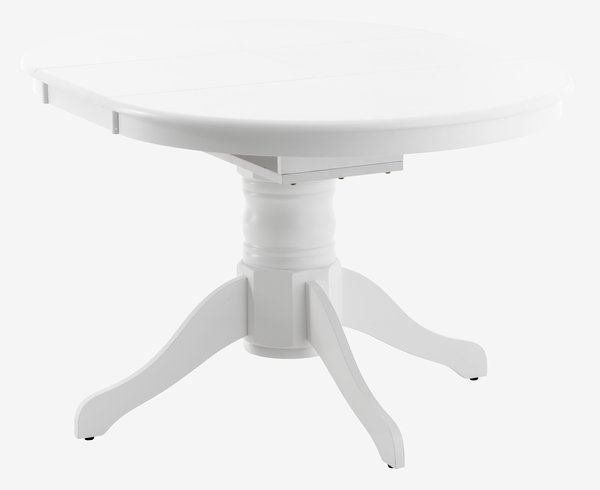 Spisebord ASKEBY Ø100 m/plade hvid