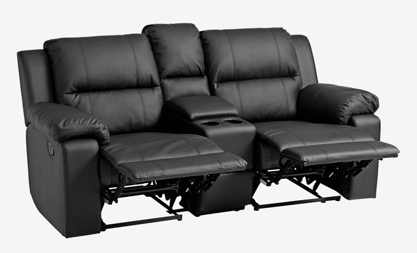 Relaxsofa BATUM 2-Sitzer schwarz