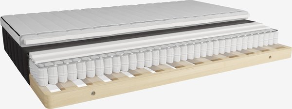Boxmadras 90x200cm SPONGI PB12 sort-05 DREAMZONE