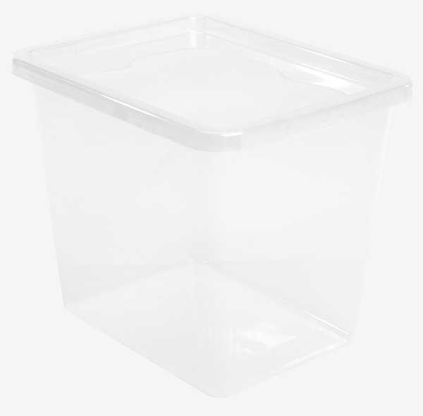 Opbevaringsboks BASIC BOX 31L m/låg transparent