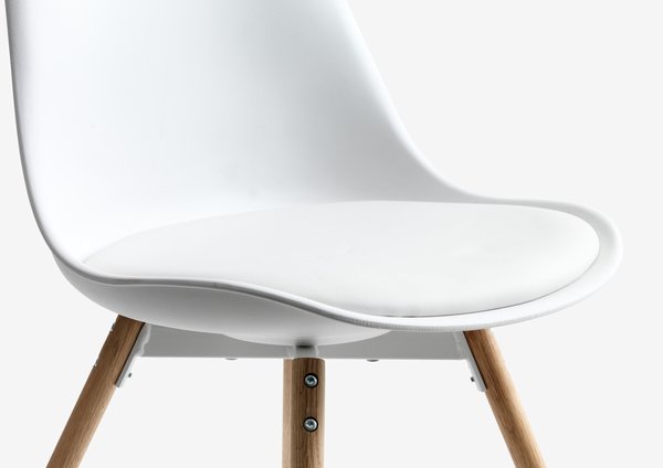 Krzesło KASTRUP biały/dąb