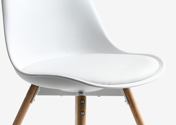 Chaise KASTRUP blanc/chêne