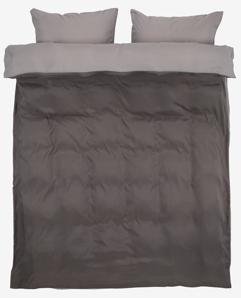 Duvet cover set CATERINA Micro Double grey