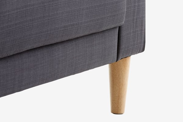 Sofa EGENSE 3-seter mørk grå stoff