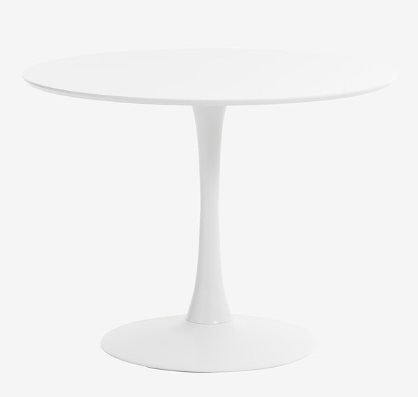 Spisebord RINGSTED Ø100 hvit