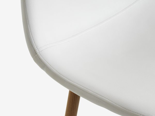 Бар стол JONSTRUP бяла изкуствена кожа/цвят дъб