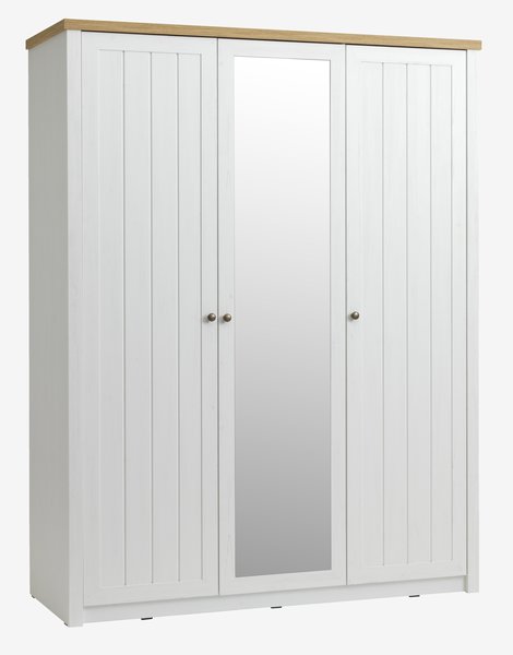 Armoire MARKSKEL 162x210 blanc/coloris chêne