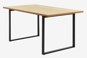 Dining table AABENRAA 90x160 oak colour/black