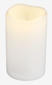 Ψηλό κερί LED SOREN Ø8xΥ10cm λευκό