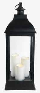 Lantern AUGIT W24xL24xH65cm with LED and timer