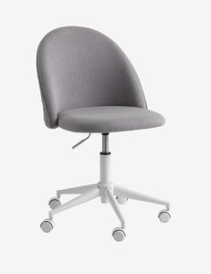 Desk chair KOKKEDAL grey fabric/white