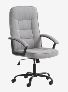 Office chair SKODSBORG grey fabric/black