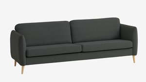 Sofa AARHUS 3-Sitzer Stoff dunkelgrau