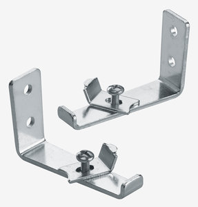 Support mural FIXI pour rail de rideau 2pcs/pqt 6cm argenté