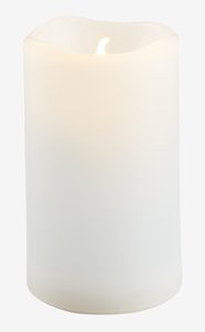LED-Stumpenkerze SOREN Ø6xH9cm weiß