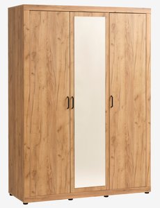 Wardrobe LINTRUP 157x220 3 doors oak colour