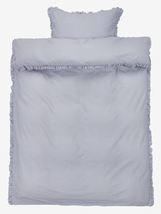 Conjunto capa edredão ELMA algodão lavado 155x220 violeta