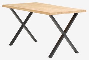 Stół ROSKILDE/ROSLEV 80x140 naturalny dąb/czarny