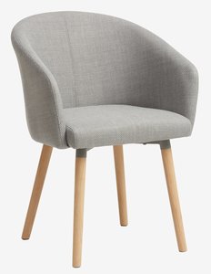 Dining chair KLOSTER light grey/oak