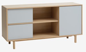 Sideboard EGEBJERG 1 door 2 drawers grey/oak