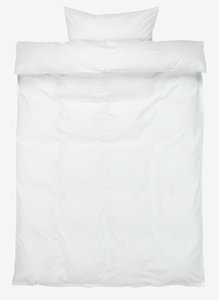 Parure de lit BIBI 140x200 blanc avec broderies