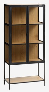 Display cabinet TRAPPEDAL oak/black