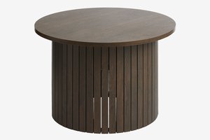 Konferenční stolek SPODSBJERG Ø67 barva tmavý dub