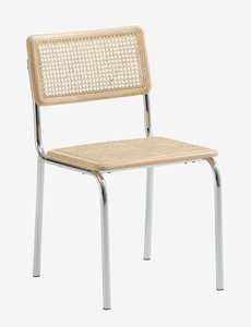 Sedia HASSING rattan/cromato