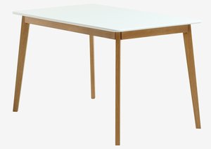Jedilniška miza JEGIND 80x130 bela/barva hrasta