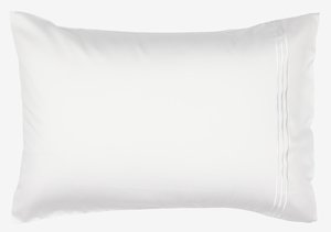 Taie d'oreiller satin EA 50x70/75 blanc