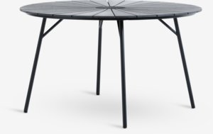 Table de jardin RANGSTRUP Ø130 noir/noir