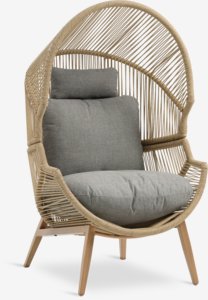 Lounge chair HALVREBENE natural