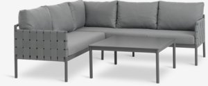 Set muebles jardín IANO 5 plazas gris