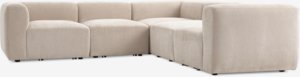 Sofa modułowa SKEJBY 5-miejscowy narożnik tkanina piaskowy