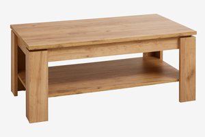 Table basse LINTRUP 60x110 1 tablette coloris chêne naturel