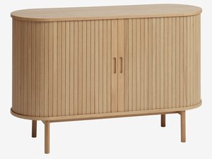 Dressoir LYNGVIG 120 cm roldeuren naturel eiken