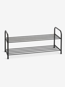 Shoe rack HALS 2 shelves black