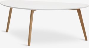 Stolik kawowy LEJRE 60x120cm biały/dąb