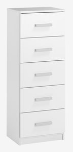 5 drawer chest TAPDRUP slim white