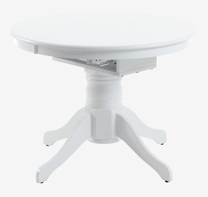 Spisebord ASKEBY Ø100 m/plade hvid