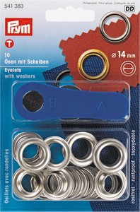 Öljetter 14mm 10st/pk silver