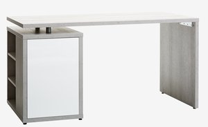 Písací stôl ULLITS 69x140 betón/vysoký lesk